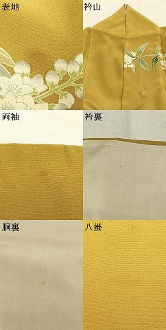 平和屋着物●訪問着 友禅 枝花文 正絹 逸品 AABL3404fy
