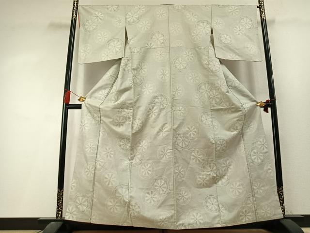 平和屋着物●上質な紬 源氏車 正絹 逸品 AABL3406fy