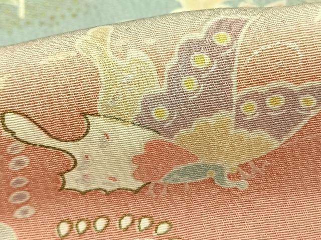 平和屋着物●訪問着 花蝶文 暈し染め 金彩 正絹 逸品 AABL3426fy