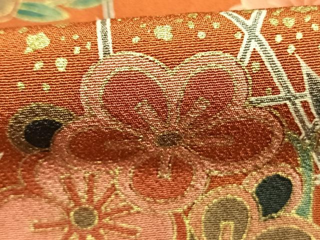平和屋着物●訪問着 草花文 暈し染め 金彩 正絹 逸品 未使用 AABL3432fy