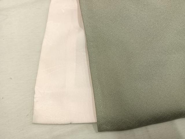 平和屋着物●訪問着 中国三大刺繍 スワトウ刺繍 汕頭刺繍 雪輪重ね花文 暈し染め 金彩 正絹 逸品 AABL3439fy