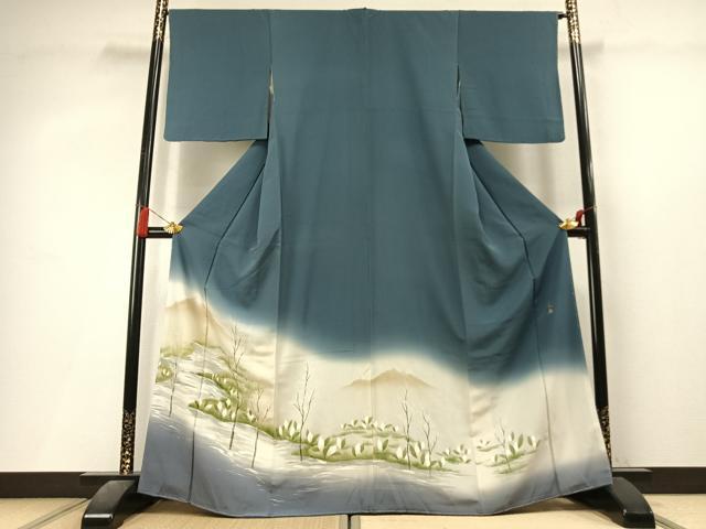 平和屋着物●豪華色留袖 尾瀬 暈し染め 銀彩 正絹 逸品 未使用 AABL3442fy
