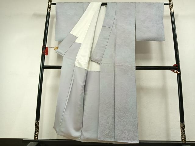 平和屋着物●日展作家 山本唯与志 レリーフ染 小紋 霞地紋 暈し染め 正絹 逸品 AABL3446fy