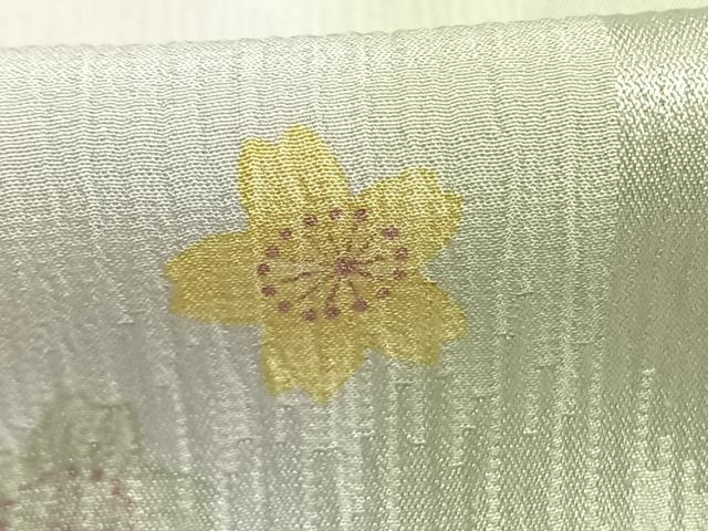 平和屋着物●長襦袢 無双仕立て 舞桜鞠文 正絹 逸品 AABL3447fy