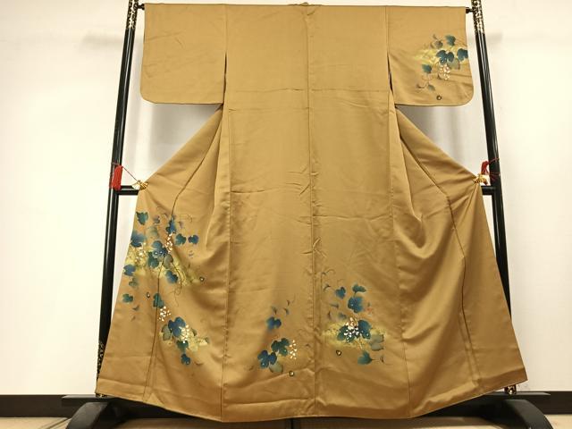 平和屋着物●訪問着 蔦の葉文 金彩 正絹 逸品 AABL3473fy