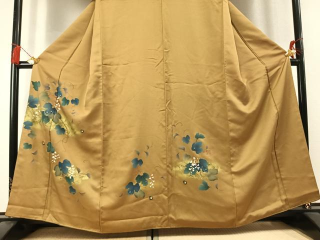 平和屋着物●訪問着 蔦の葉文 金彩 正絹 逸品 AABL3473fy