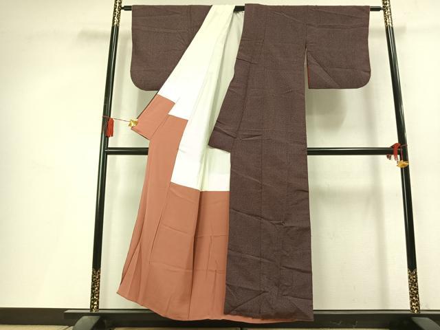 平和屋着物●本塩沢 十字絣 正絹 逸品 AABL3479fy