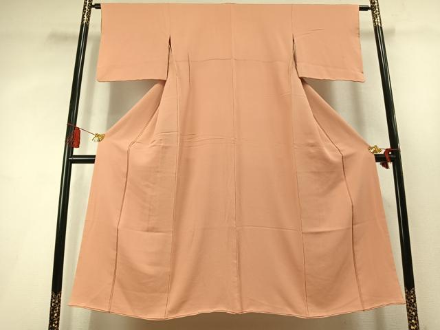 平和屋着物●上質な色無地 深支子色 正絹 逸品 AABL3490fy