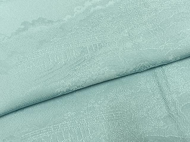 平和屋着物●上質な色無地 風景地紋 白藍色 正絹 逸品 AABL3506fy
