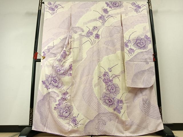 平和屋着物●豪華振袖 総絞り 草花文 高島屋扱い 正絹 逸品 AABL3525fy