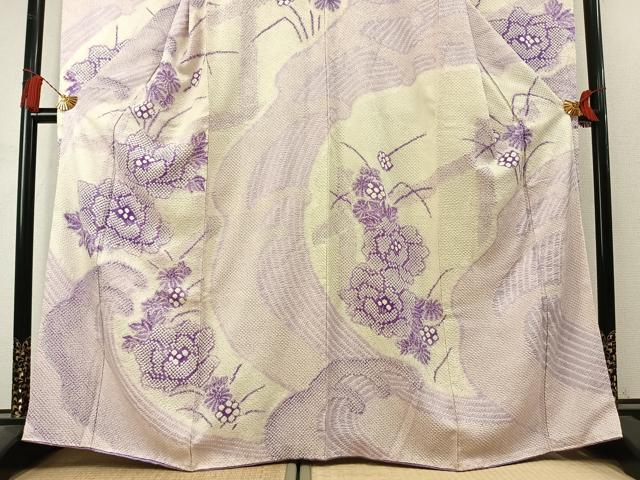 平和屋着物●豪華振袖 総絞り 草花文 高島屋扱い 正絹 逸品 AABL3525fy