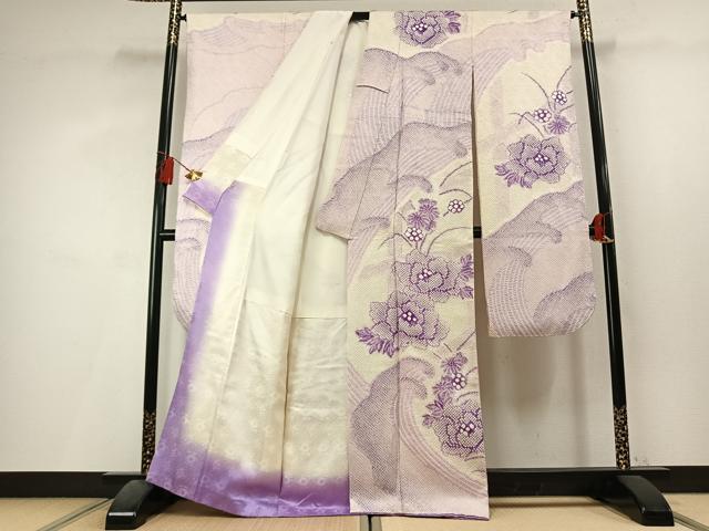 平和屋着物●豪華振袖 総絞り 草花文 高島屋扱い 正絹 逸品 AABL3525fy