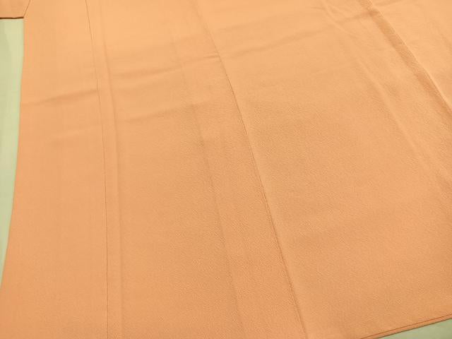 平和屋着物●上質な色無地 赤香色 正絹 逸品 AABL3528fy