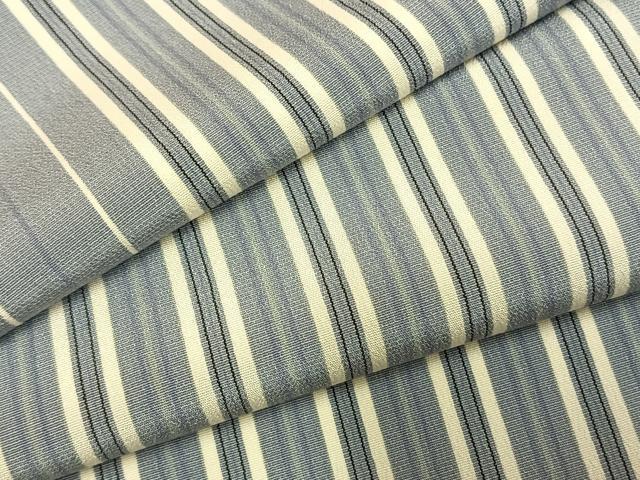 平和屋着物●上質な小紋 縞 正絹 逸品 AABL3562fy