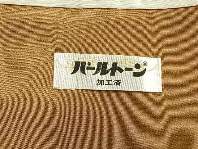 平和屋着物▼上質な色無地 鬱金染 黄唐茶色 正絹 逸品 AABL3570fy