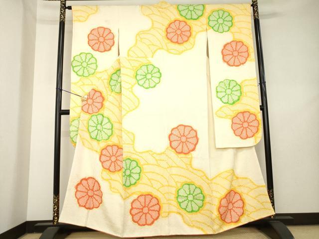平和屋着物●豪華振袖 総絞り 流水花文 正絹 逸品 AABL3601ck