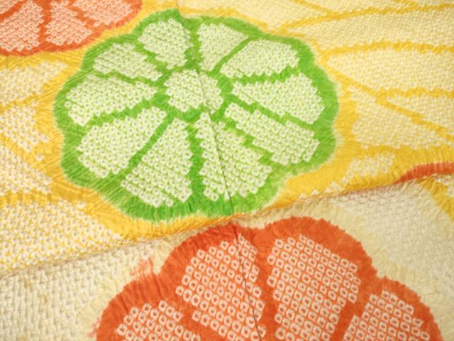 平和屋着物●豪華振袖 総絞り 流水花文 正絹 逸品 AABL3601ck