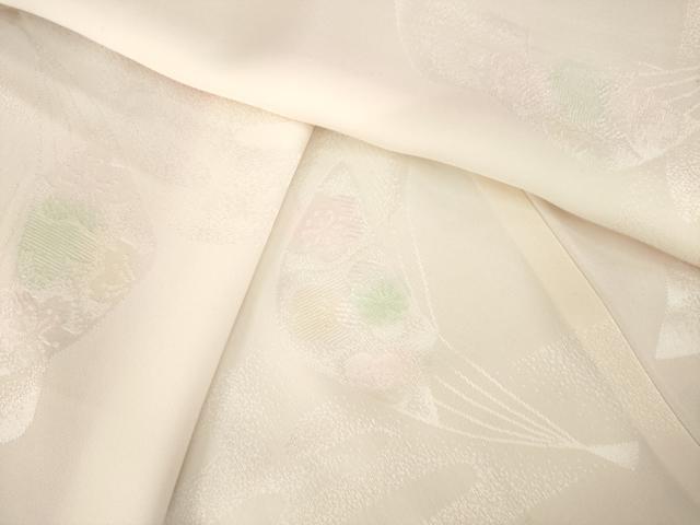平和屋着物●振袖用長襦袢 袷 扇面花地紋 暈し染め 正絹 逸品 AABL3602ck