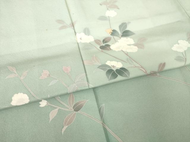 平和屋着物●訪問着 友禅 作家物 枝花文 暈し染め 正絹 逸品 AABL3614ck