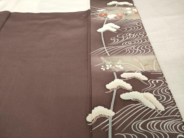 平和屋着物●訪問着 駒刺繍 流水花文 暈し染め 金彩 ますいわ屋扱い 正絹 逸品 AABL3615ck