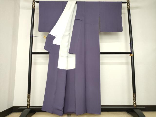 平和屋着物●上質な色無地 濃鼠色 正絹 逸品 AABL3616ck
