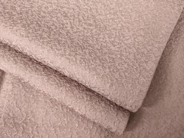 平和屋着物●上質な色無地 紋意匠 薄柿色 正絹 逸品 AABL3632ck