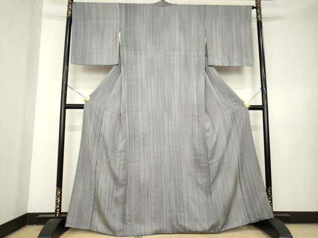 平和屋着物●上質な小紋 縞 正絹 逸品 AABL3639ck