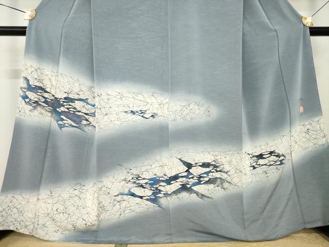 平和屋着物●訪問着 作家物 霞文 暈し染め 正絹 逸品 AABL3642ck