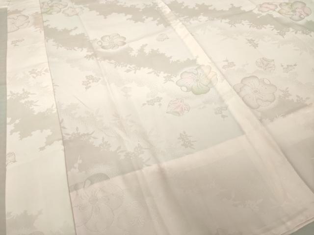 平和屋着物●振袖用長襦袢 無双仕立て ねじ梅地紋 暈し染め 正絹 逸品 AABL3643ck