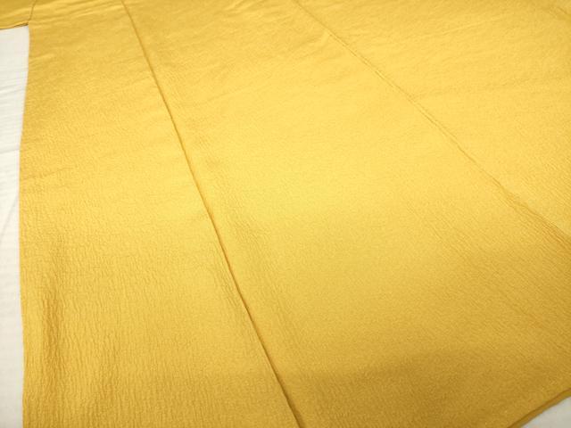 平和屋着物●上質な色無地 黄朽葉色 正絹 逸品 AABL3650ck