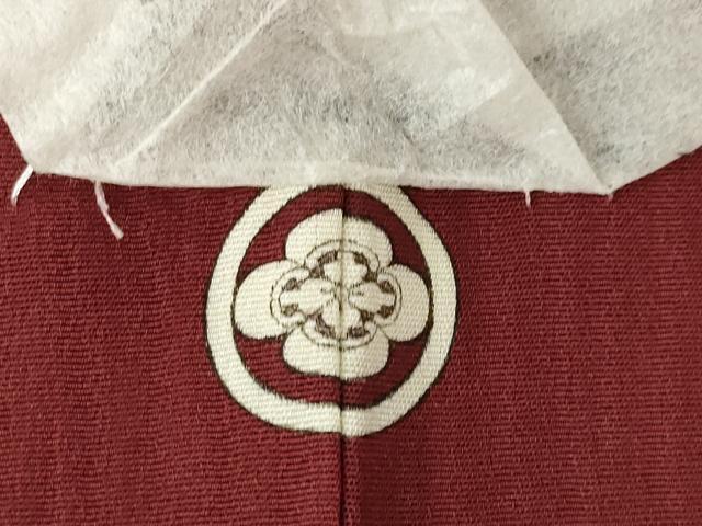 平和屋着物●上質な色無地 よろけ縞地紋 葡萄茶色 正絹 逸品 未使用 AABL3653ck