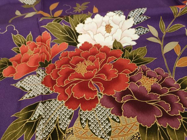 平和屋着物●豪華振袖 花車文 金彩 正絹 逸品 AABL3656ck