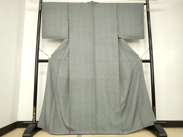 平和屋着物●江戸小紋 鮫小紋柄 黒地 正絹 逸品 AABL3677ck