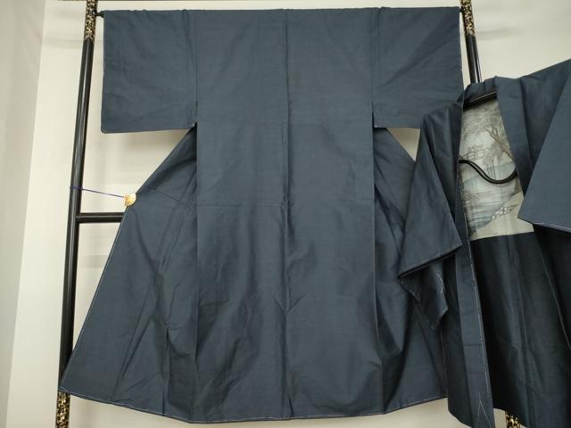 平和屋着物●男性 本場大島紬 アンサンブル 80亀甲 総詰め 正絹 逸品 AABL3687ck