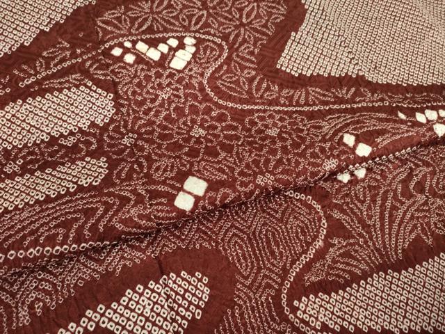 平和屋着物●訪問着 総絞り 流水花文 正絹 逸品 AABL3693ck