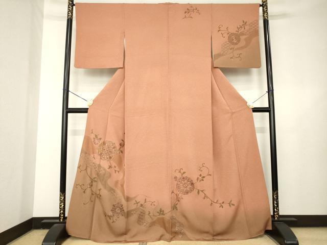 平和屋着物●訪問着 総刺繍 中国三大刺繍 汕頭刺繍 スワトウ刺繍 相良刺繍 道長更紗花文 暈し染め 正絹 逸品 AABL3700ck