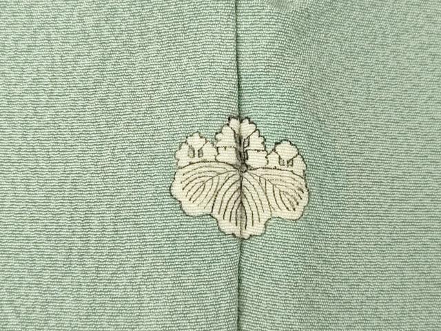 平和屋着物●上質な色無地 利休鼠色 正絹 逸品 AABL3704ck