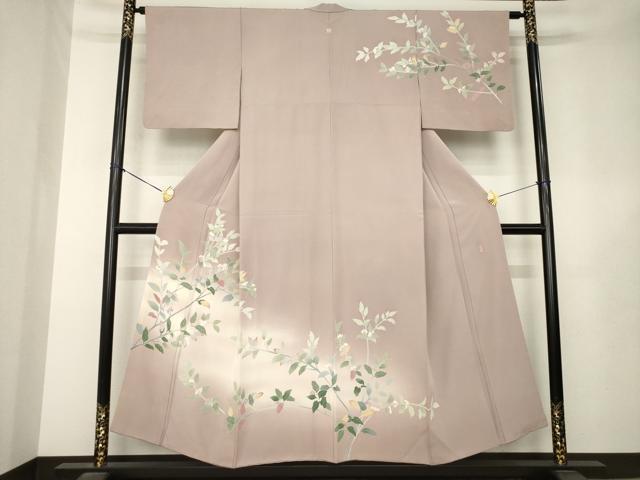 平和屋着物●本加賀友禅作家 成竹登茂男 訪問着 枝花文 暈し染め 正絹 逸品 AABL3718ck