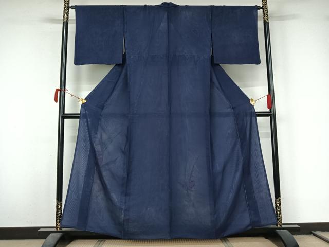平和屋着物▽訪問着 無双 紗袷 紗×絽 花蝶文 暈し染め 銀彩 正絹 逸品 AABL3728jh