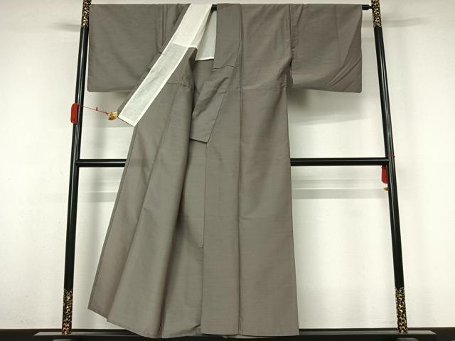 平和屋着物▽色無地 単衣 紫鼠色 AABL3741jh