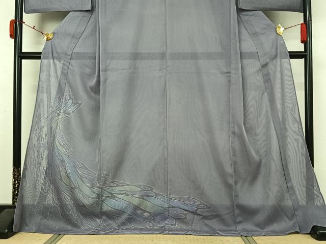 平和屋着物▽訪問着 無双 紗袷 紗×紗 流水文 正絹 逸品 AABL3746jh