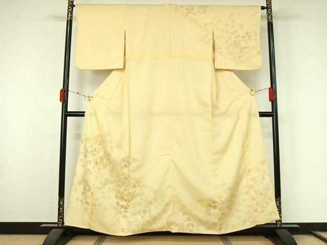 平和屋着物▽訪問着 無双 紗袷 紗×絽 櫛引織 萩文 銀彩 正絹 逸品 AABL3757jh