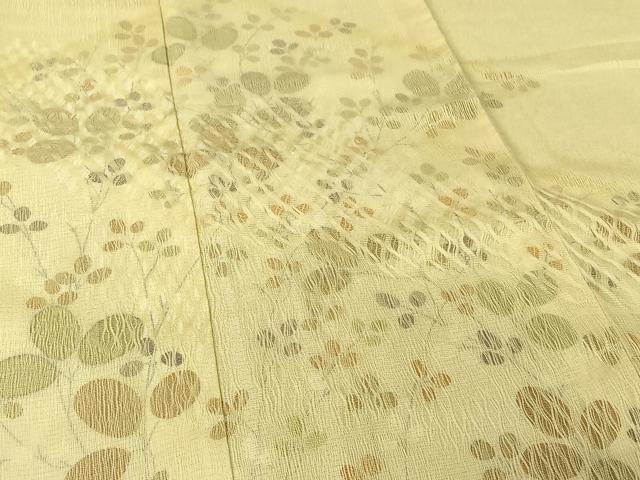 平和屋着物▽訪問着 無双 紗袷 紗×絽 櫛引織 萩文 銀彩 正絹 逸品 AABL3757jh