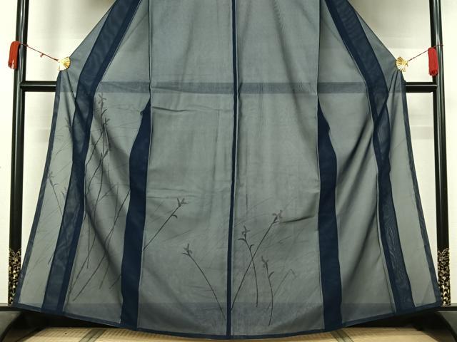 平和屋着物▽訪問着 無双 紗袷 紗×紗 草花文 金彩 正絹 逸品 AABL3759jh