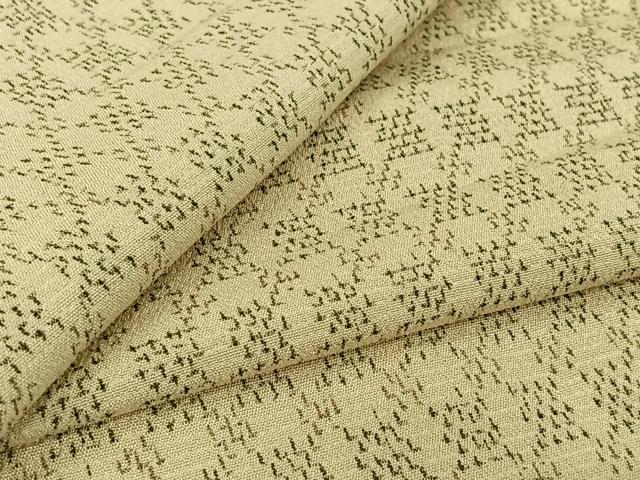 平和屋着物▽本塩沢 単衣 格子 正絹 逸品 AABL3770jh