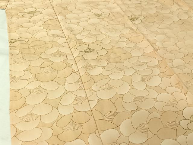 平和屋着物▽上質な小紋 単衣 花尽くし文 金彩 正絹 逸品 AABL3777jh