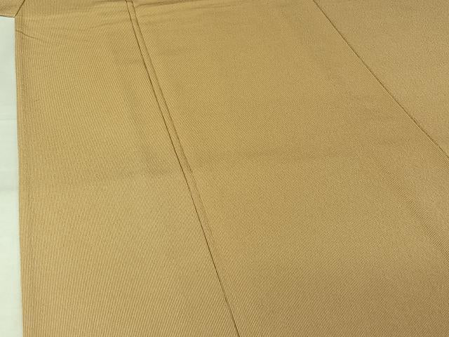 平和屋着物▽江戸小紋 単衣 万筋 黄土色×白色 洗える着物 AABL3779jh