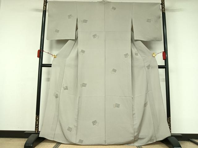平和屋着物▽上質な小紋 単衣 源氏香 金彩 正絹 逸品 AABL3783jh