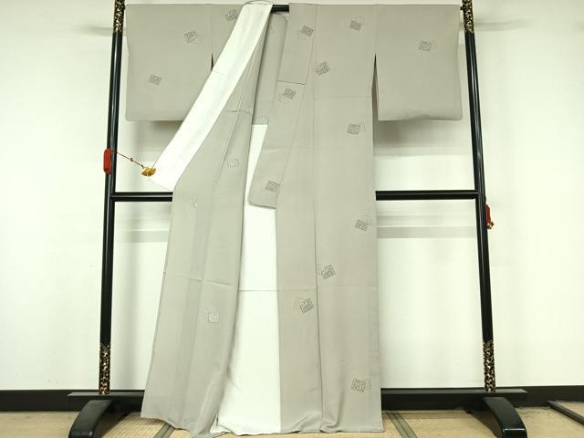 平和屋着物▽上質な小紋 単衣 源氏香 金彩 正絹 逸品 AABL3783jh