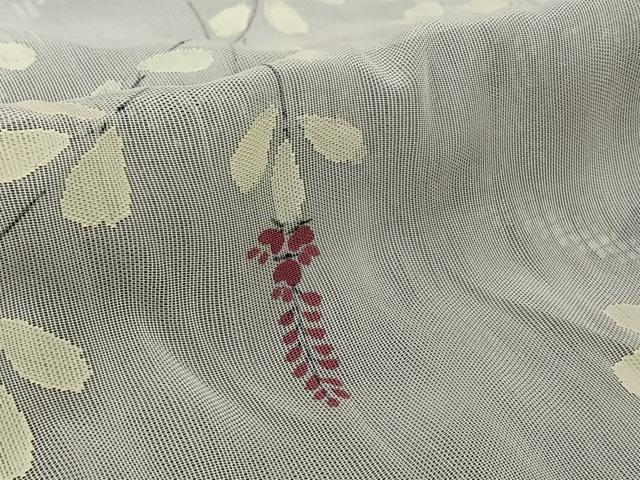 平和屋着物▽訪問着 無双 紗袷 紗×紗 芝花文 黒地 正絹 逸品 AABL3789jh
